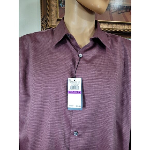 Perry Ellis Mens Shirt Size 2XLT Tall Button Up  Long Sleeve casual Slim Fit (32 - Picture 3 of 11